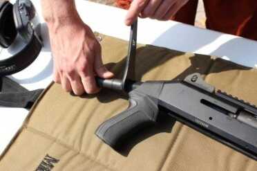 Benelli M4 Raven Stock from ATI The instillation shouldn't require any special tools.