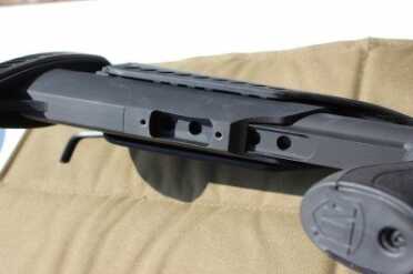 Benelli M4 Raven Stock from ATI The stock slides on and is screwed in place.