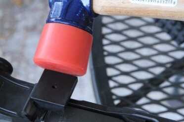 The block that holds the scope mount bangs in, then you re-set the pin. It's easy.