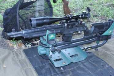 This is the 10-50x cheapo scope from Amazon that came with the mount for $140. Good buy? YES! Great tool for the job? Maybe with better scope rings.  This is the Archangel stock which you will find in our archive.