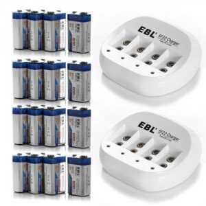 9v batteries have an even wider gap between the power capacities. These 600mah go for a few bucks each with chargers on Ebay.