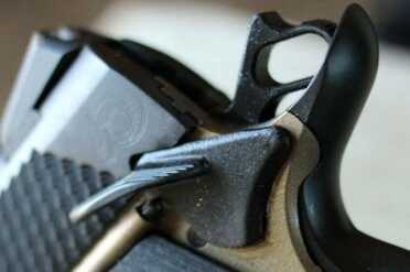 Titanium. It allows for the slim lines while sacrificing no strength. 