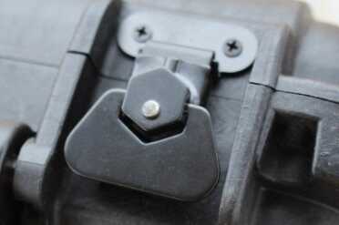 The latches twist down and hold secure. 