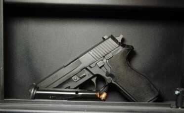 Top 5 .45s for Home Defense If you're in need, this SIG Sauer P227 in a wall safe is a friend indeed.