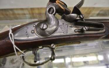 Selling History-Cohen and Sons of New Orleans Brown Bess lock.