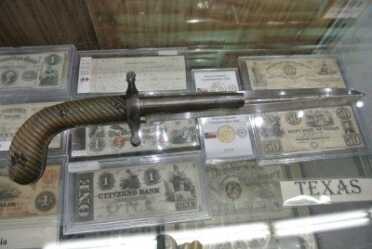 Selling History-Cohen and Sons of New Orleans Strange double barreled knife pistol. Bang, bang, stab, stab.