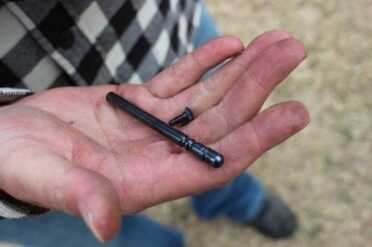 Pin and screw. Note the two groves. 