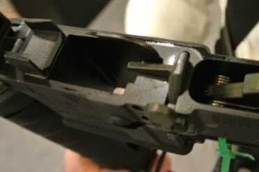 The interior of the 9mm has a generous feed ramp.