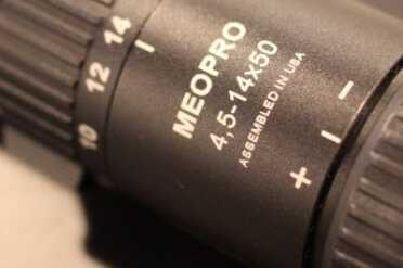 The MeoPro 4.5-14x50. Why settle for a simple 3-9?