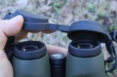 The rubber front lens cover that comes with Meostars can be threaded onto the strap.