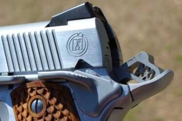 The Metro Arms logo is small and where the pony goes on a Colt.