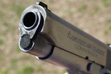 The muzzle gets a little dirty after a couple hundred rounds. 