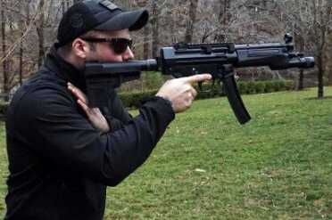 The cheek-weld looks awkward but is stable, and the stock doesn't have to touch your shoulder.