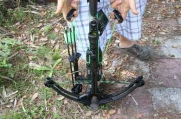 Prepping 101: The Silent Kill - But NOT a Silencer! This crossbow is different from the other high end crossbows I've used because it has a nifty cocking system using two lawnmower pulls. It makes the 175 lb. draw weight effortless.