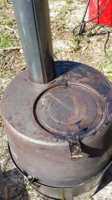 This is my H-45 test stove at full tilt (on low) during the day. 