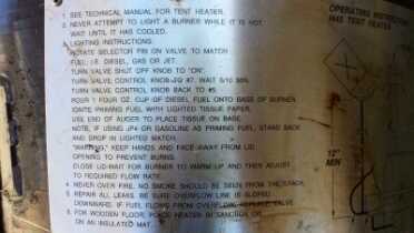 Most stoves come with printed directions, but the stove itself has an instruction plate and diagram as well. 