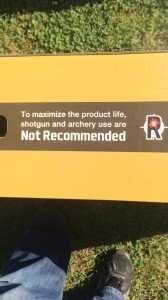 Shotguns are not recommended.  We shot it with a .410 but a 12 gauge would get to the center of this tootsie pop fast. 