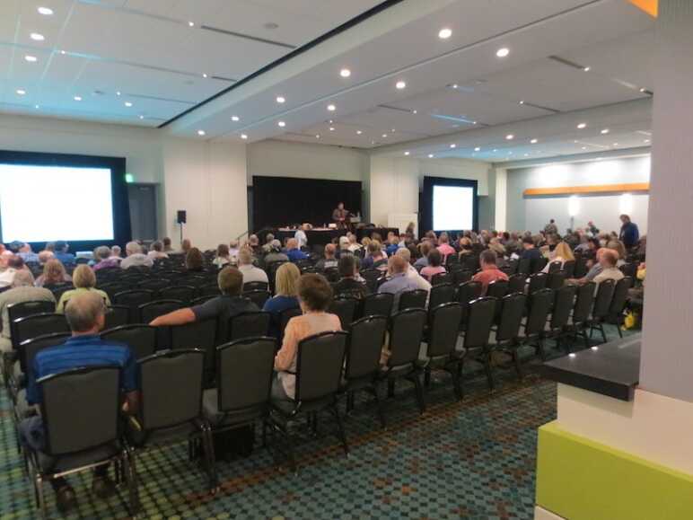 Photo Essay: The NRA Annual Meetings & Exhibits in 20 Pictures A look inside a lecture room. If I recall correctly, this class was on methods of concealed carry.