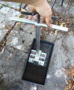 The six and 12 block sizes have a long handle, but there isn't much advantage to the small scale gardener. 