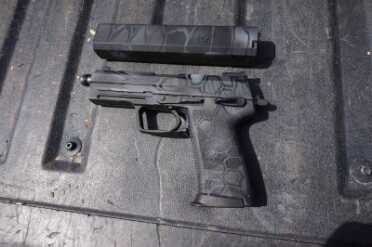 The H&K and Silencerco in Kryptek Typhon.
