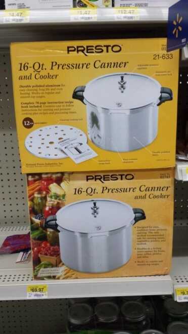 The Presto canner in this article is available at most rurul Walmarts.  Even if you think you might spend the extra $200+ on a metal to metal fit All American canner, it never hurts to have two, because you will have the fire going waiting for the first canner to cool and you may as well run another batch. 