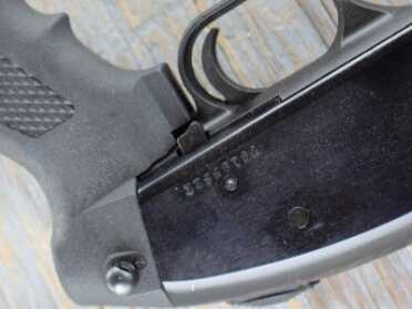 One problem I find with the Mossberg design is the slide drop. The release is here, and the grip almost gets in the way. When you are holding a straight stock, it is ideal. This one works, it just takes some getting used to.