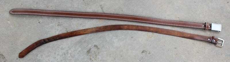 My old belt had conformed to my shape. Comfortable, for sure, but not ideal.