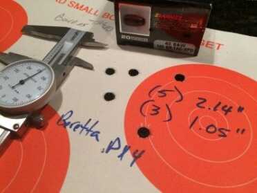 The Beretta PX4 shot this round consistently also.