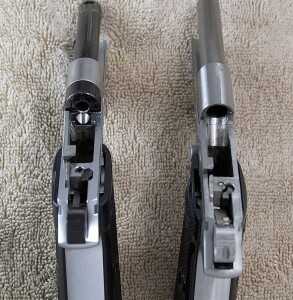 The fixed barrels both have polished feed ramps for trouble-free feeding.