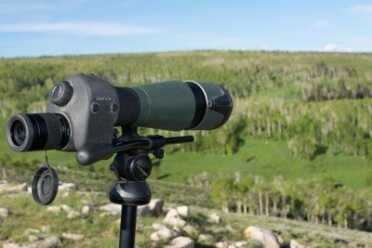1,000 Yards with a Stock .308 AR-15 Style M&P Model 10? A high-quality spotting scope makes all the difference. When you need to read wind 1,000 yards out, it helps to be able to clearly see blades of grass. This Swarovski model fit the bill.
