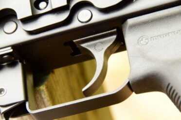 The trigger pull on the RAS-47 comes in at a healthy XX pounds. If you want light triggers, they're available.