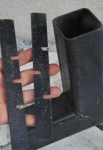 There are a lot of different approaches to the grate. This is the simplest, and it makes the stove much more portable. 