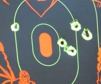 5 as fast as I could get the gun out and on target. #1 went wide left, and the last four were more consistent.