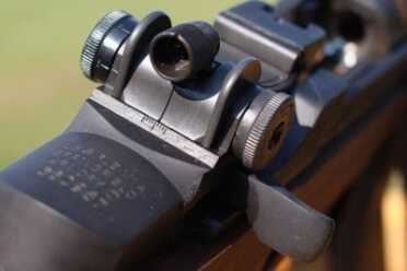 I'm a huge fan of the National Match's peep sight. The depth helps cut out glare and extra light.