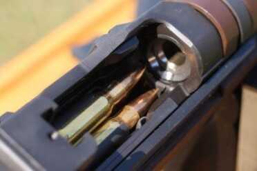 Feed ramps help guide rounds in without mauling the bullets' tips. 