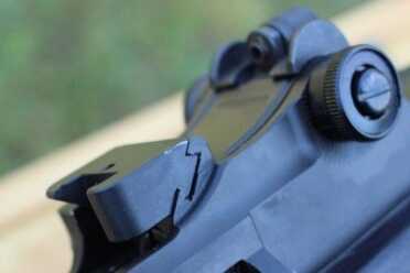 This dovetailed block can be replaced with a scope mount. 