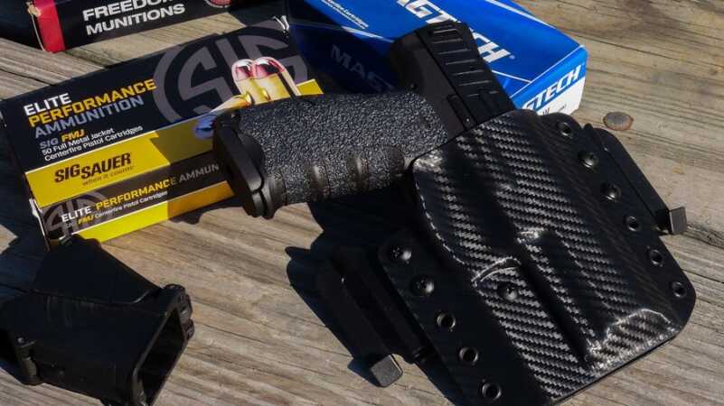 Multi Holsters has the VP40 covered with a full line of holsters, including this 2-in-1 in carbon fiber.