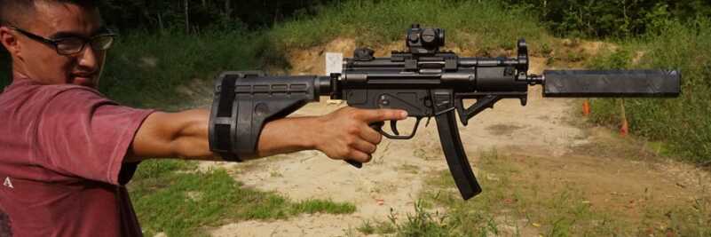 Zenith Z-5P – The MP5K Done Right The Sig brace braced on the arm. Use only as directed. Absurd.