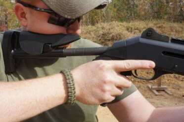 The M4 is fast. Much faster than a pump gun. 