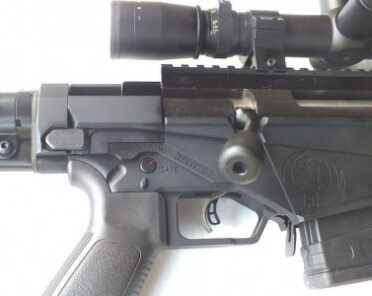 A generous bolt handle makes operation easy and fast, the familiar bladed trigger breaks clean and light. Magazine release is M14 style and the gun will run my M14 magazines just fine in .243