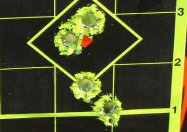 Five from the holster at 7 yards.