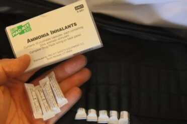 As you add some of this stuff to your cart on Amazon, other stuff is going to come up that is cheap and that you need, like these ammonia inhalants. 