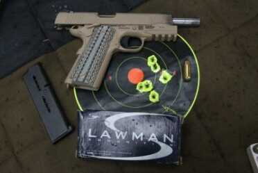 Speer roundball was very tight and close to point of aim. 