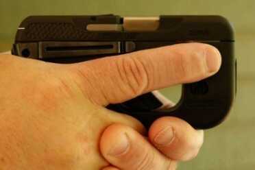 And there's still enough pistol to allow for an two handed grip.