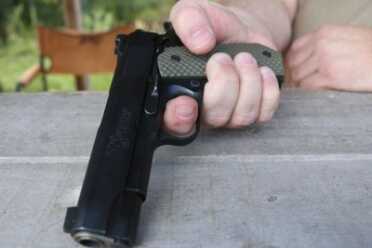 1911 Trigger Placement Too much finger on the trigger will keep you from feeling the trigger's nuances.