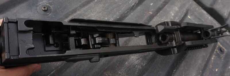 The inside of the milled receiver. 