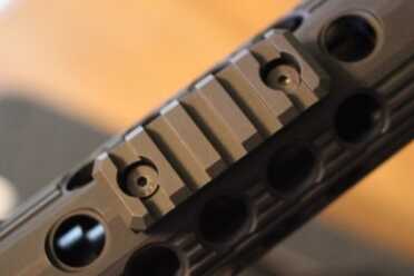 The rail isn't flush fitting, but doesn't protrude much.