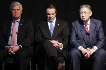 Architect of New York Gun Control Found Guilty on Corruption Charges New York state Sen. Dean Skelos, Gov. Andrew Cuomo and Assemblyman Sheldon Silver in January, before the governor’s State of the State address and executive budget proposal in Albany. (Photo: Mike Groll/Associated Press)