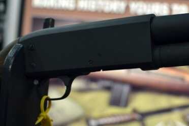 The M37. It is an Ithaca so it eats and shits out the bottom. 