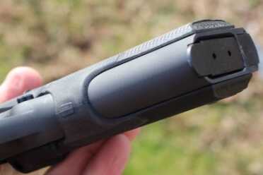 But you have to grip it and press the button on the front strap for the laser to glow. 